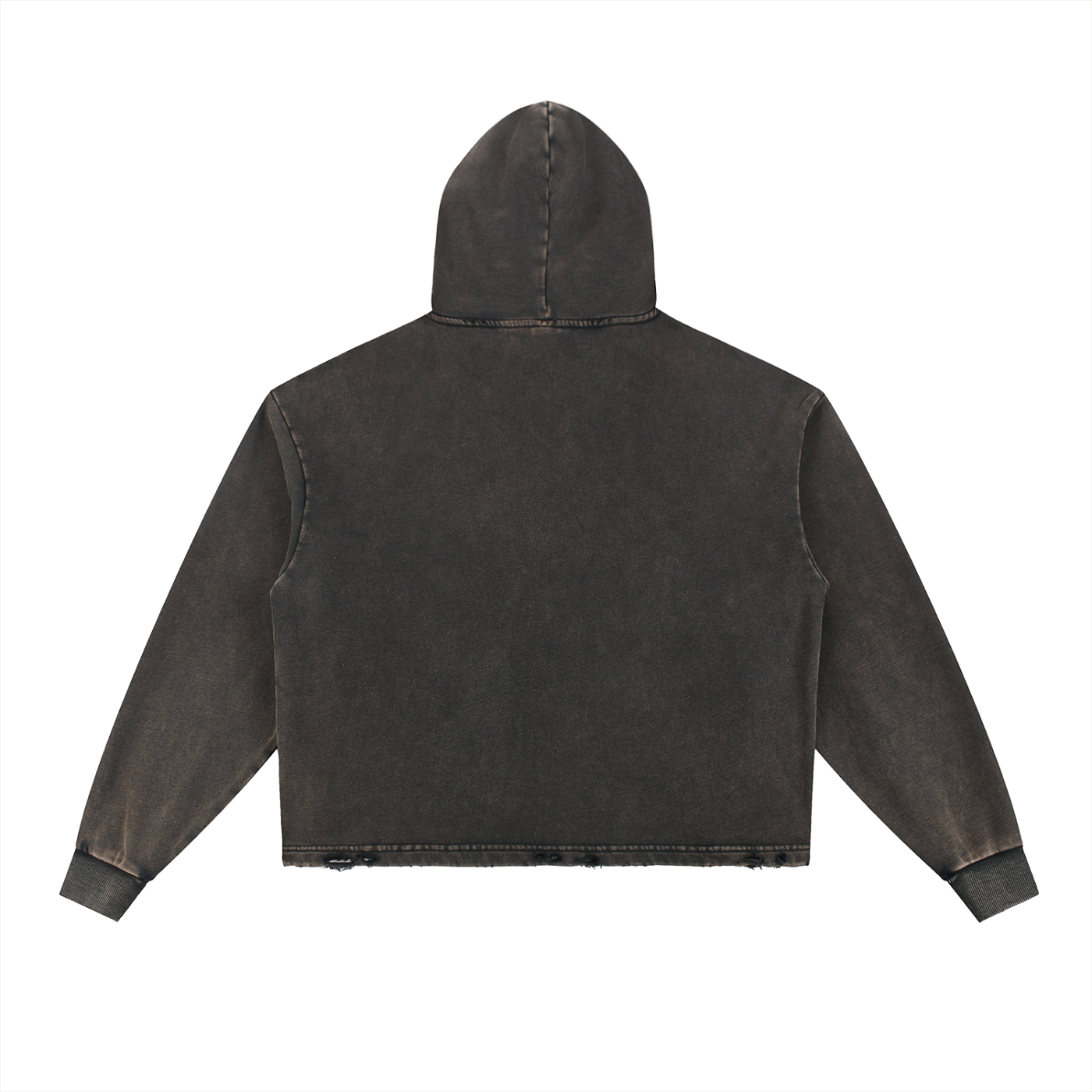 IT'S NOT CLOCKING TO YOU Vintage Washed Frayed-Hem Hoodie