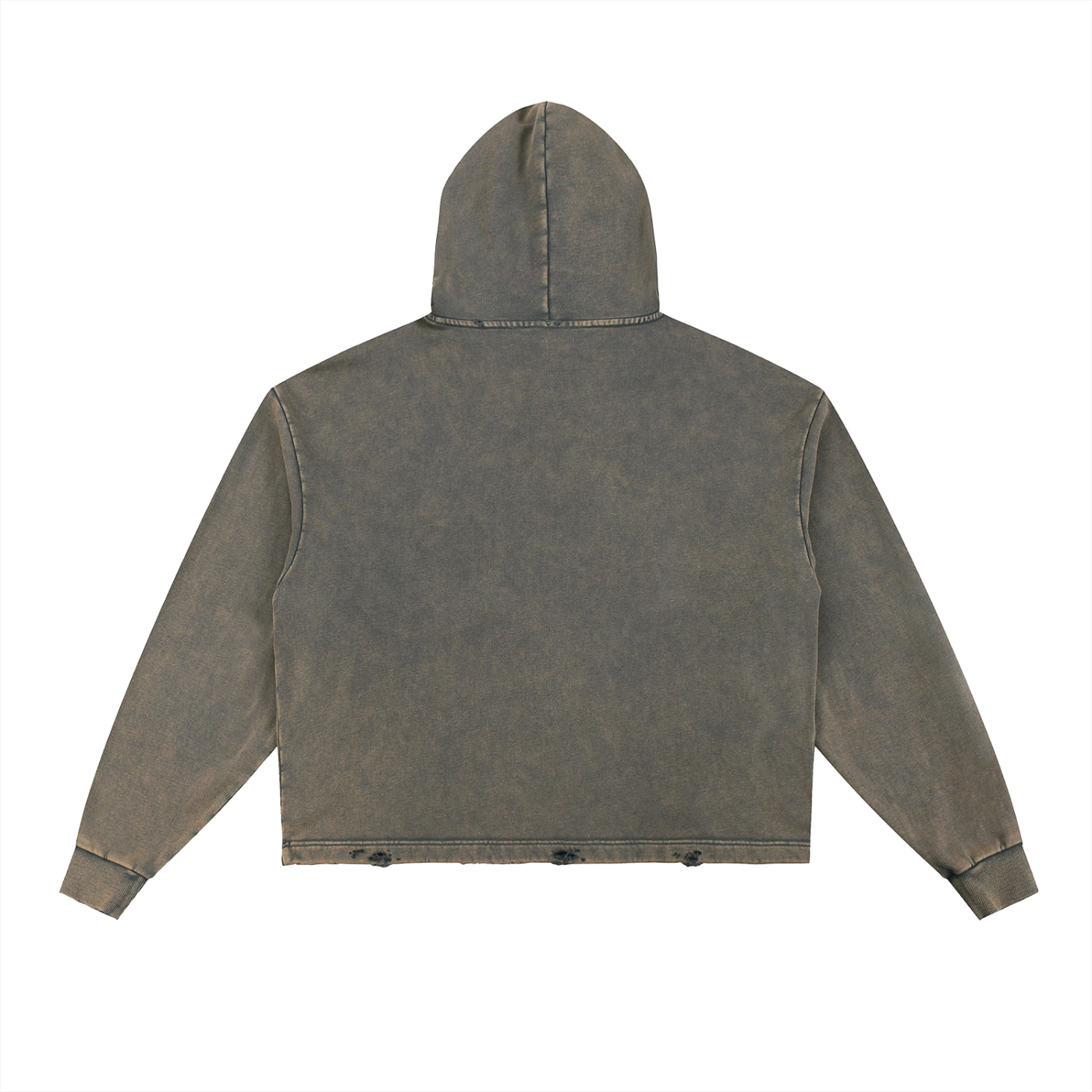 IT'S NOT CLOCKING TO YOU Vintage Washed Frayed-Hem Hoodie