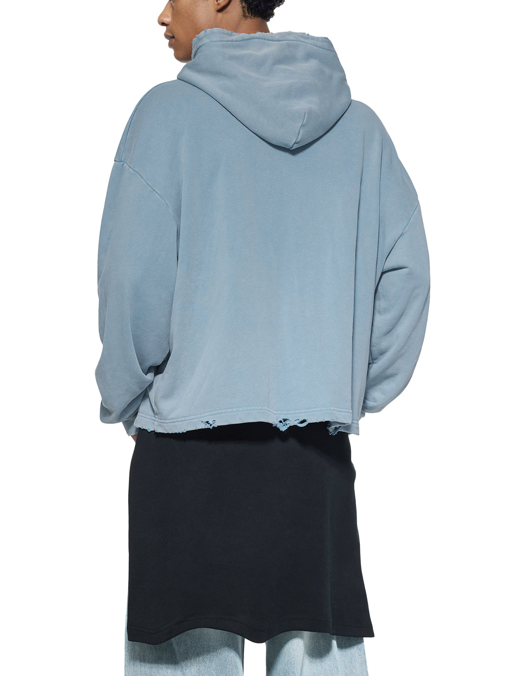 IT'S NOT CLOCKING TO YOU Vintage Washed Frayed-Hem Hoodie